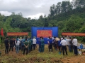 Trường mầm non Đông Thành tham gia Lễ khởi công Công trình: Đổ đường bê tông tuyến đường từ vườn nhà Hạnh Thu đến Hội trườn thôn Khuổi Hốc